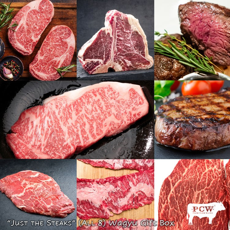 Assorted Wagyu Beef Steaks with Box Label